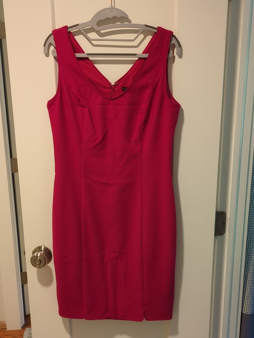 Fuchsia Sleeveless Sheath Dress